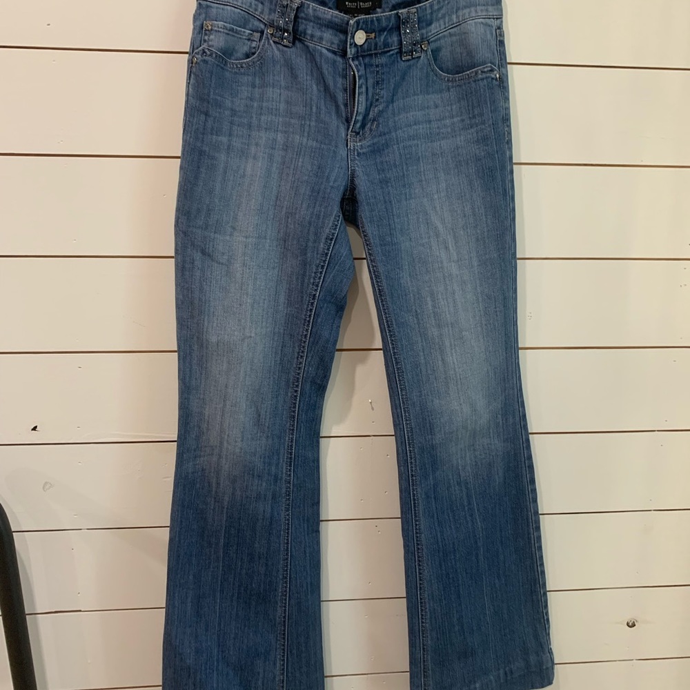 White House Black Market Jeans with Crystals size 4R.